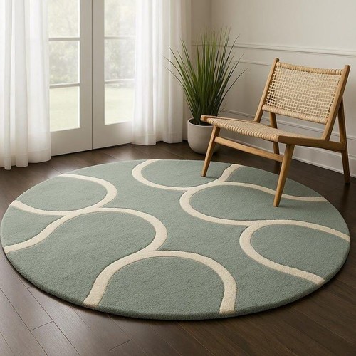 Tappeto trapuntato tessuto - , a