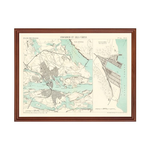 Vecchia mappa stoccolma - mappa,