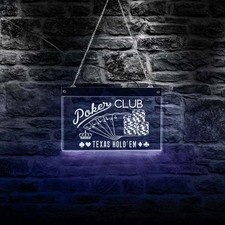 Poker club birreria pub neon - birreria,