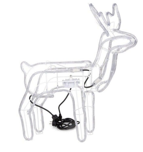 Renna natale led con tubo - renna,