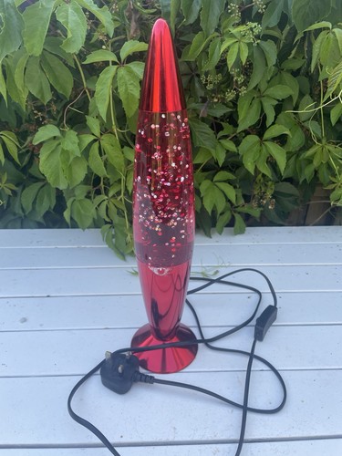 Lampada lava rosso glitter - lava,