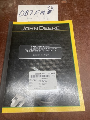 John deere 111 manuale - john,