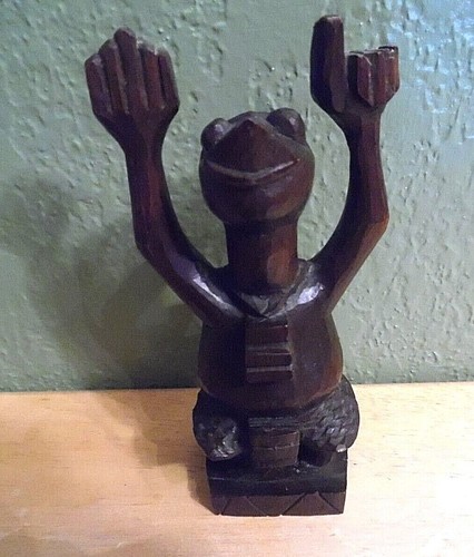 Carved rosewood kamba rain god - rosewood,
