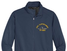 Giacca soft shell USS CAPODANNO FF-1093.  Nuovo.  US Navy