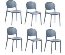 Kit 6 sedie polipropilene