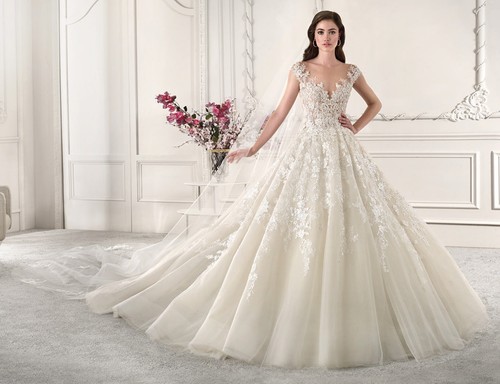 Abito sposa pizzo con - da,
