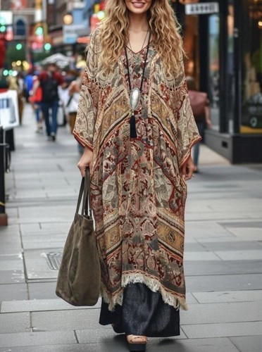 Zara abito paisley caftano - zara,