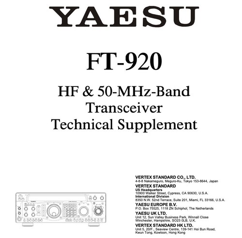 Cdrom yaesu 920 - yaesu, manuale