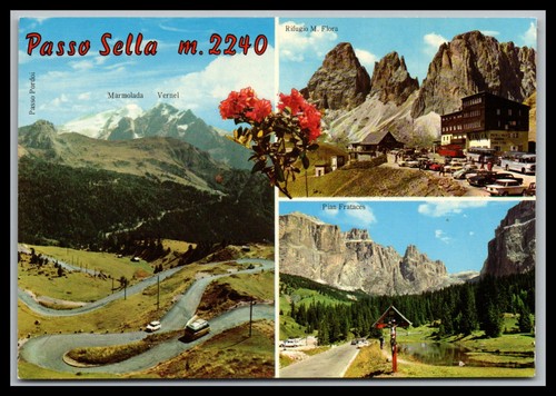 Cartolina passo sella - passo,