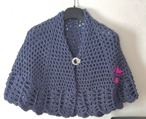 Mantellina della nonna blu - mantellina,