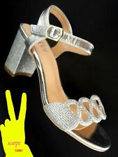 SANDALI DONNA 35 TACCO ARGENTO