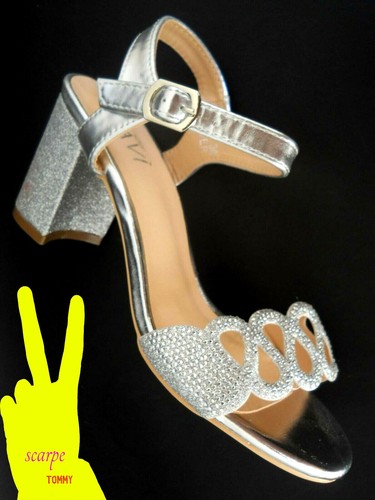 Sandali donna tacco argento - donna,