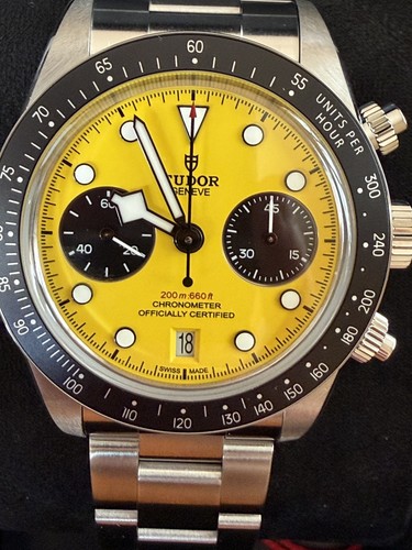 Tudor black bay cronografo - black,