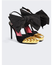 Elsa Schiaparelli stiletto tacco alto scarpe moda punta metallo sandalo a punta nuovo