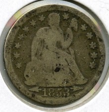 Dime Argento Liberty Seduta