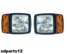 Coppia Fanali Anteriori 4 Funzioni 12/24V DX+SX Freccia Trattore Escavatore