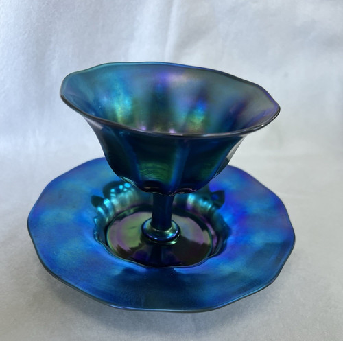 Steuben carder blue aurene - steuben,