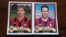PANINI 1992/93 217/220 FRANCO BARESI MARCO VAN BASTEN DOPPIO ADESIVO MEGARARE!!!