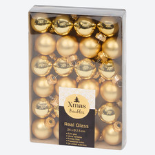 Palle Albero di Natale in Vetro Addobbi Natalizi 2,5  - 3 - 5,7 cm