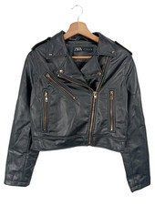 ZARA Giacca in ecopelle Donna