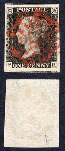 Penny black piatto - piatto, 1b