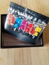 Portafoglio Scooter Golunski Pelle Retrò Roma Vespa Scooter Portafoto