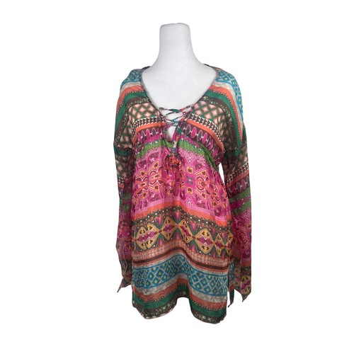 Top tunica donna motivi seta - top,