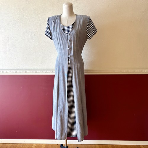 Abito midi vintage - , gingham
