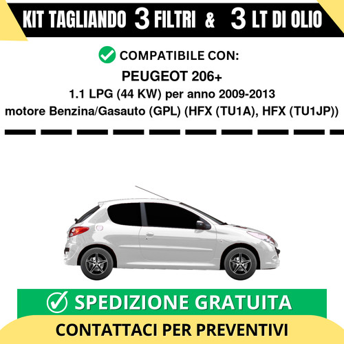 Tagliando per peugeot - tagliando, 1.1