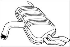 140 cv Silenziatore posteriore