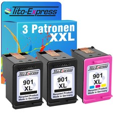 3 cartucce Black & Color per HP 901 XL Officejet 4500 J 4524 J 4535 J 4540