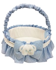 Fiocco Nascita Cesto Nascita Porta prodotti Azzurro Fiocco-Orsetto