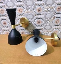 Pair 1950's Mid Century Brass