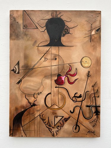 Quadro olio tela joan miro - olio,