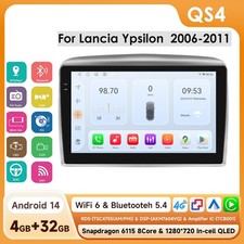 Per Lancia Ypsilon 2006-11 Android 14 Autoradio Carplay GPS Navi Radio BT5.4 DSP