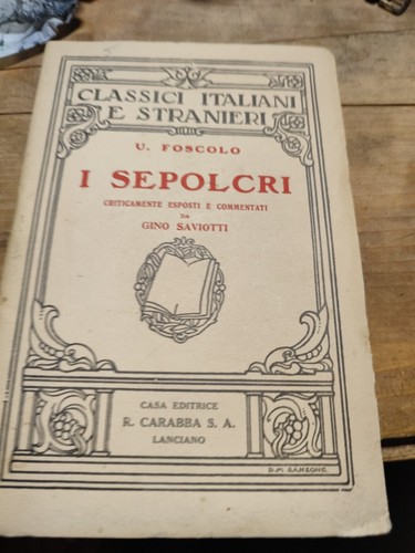 Ugo foscolo sepolcri - i,