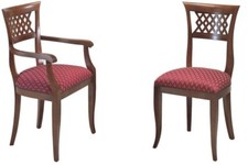 SEDIA/CAPOTAVOLA IN LEGNO IMBOTTITA E RIVESTITA CON TESSUTI E ECOPELLE LUSSO 132