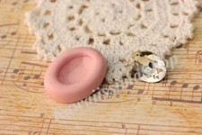stampi gomma siliconica forma cristallo ovale 25mm x 18mm fimo cernit formine