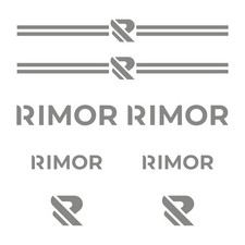 8 Adesivi Rimor per Camper - Adesivi per camper - Colore Blu Rosso Grigio - 