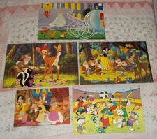 5 puzzle WALT DISNEY Bambi Cenerentola Biancaneve La bella e la bestia Topolino