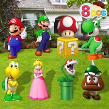 8 PCS Mario Yard Signs With