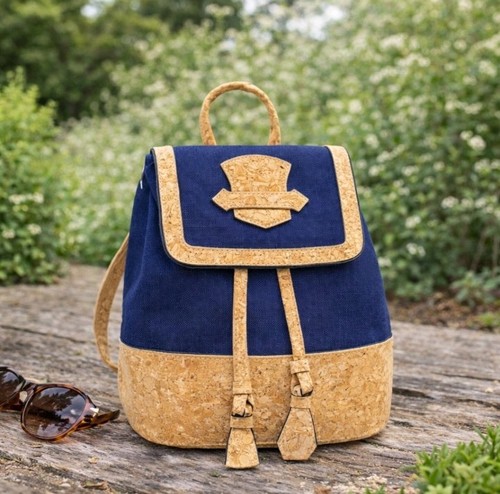 Natural cork mini backpack - cork,