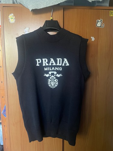 Maglione nero smanicato prada - smanicato,