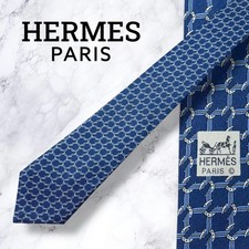 Cravatta collo HERMES blu