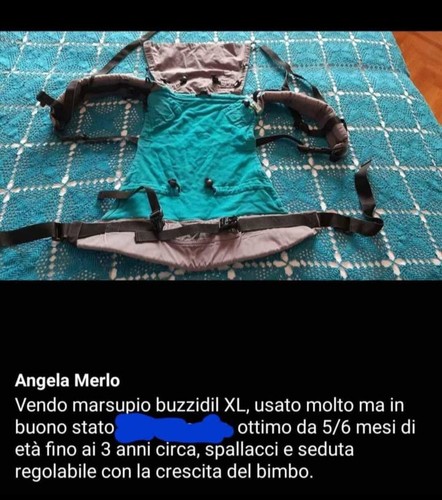 Marsupio neonato buzzidil - neonato, xl