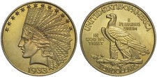 STATI UNITI D'AMERICA - 10  DOLLARI 1933 AQUILA - NO ORO -  RICONIO
