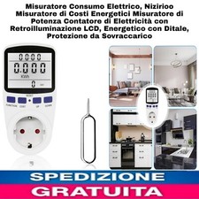 Misuratore elettrico Contatore digitale Consumo energia potenza Corrente Watt