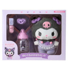 【Kawaii】Kuromi Baby Peluche Giocattolo Cura Set Sanrio Ufficiale Giappone