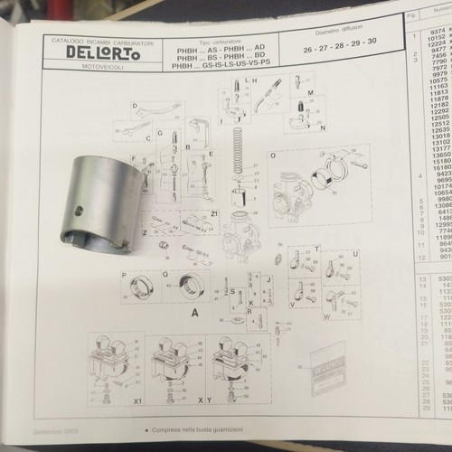 Valvola gas carburatore - valvola,