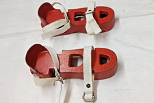 Vintage, scarpe in ferro per sollevamento pesi, pesi per piedi in ghisa piastre